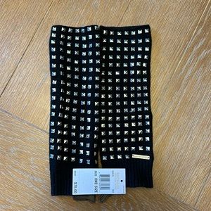 Michael Michael Kors Black Studded Fashion Fingerless Gloves